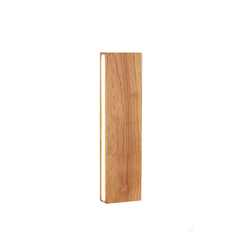 Ravenelle Contemporary Rotatable Solid Wood LED Wall Sconce for Stairwell and Hallway