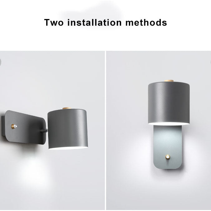 Odalys Nordic Metal Cylinder Wall Sconce for Hallway and Bedside Lighting