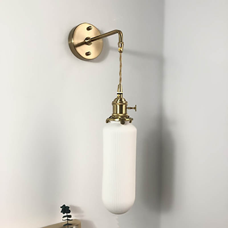 Serandelle Japanese Brass Lucite Wall Sconce for Hallway Ambient Glow