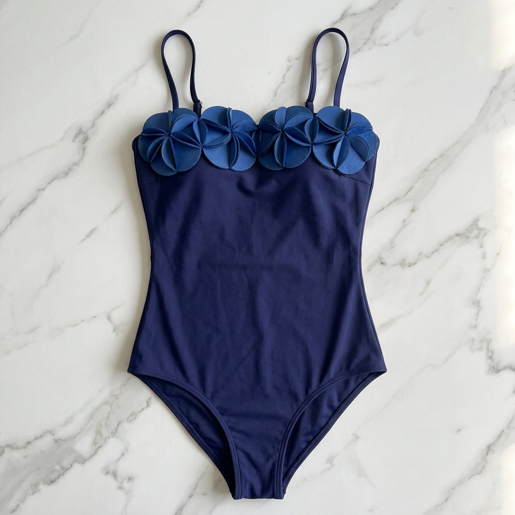 Blue Floral One-Piece Swimsuit - image 5