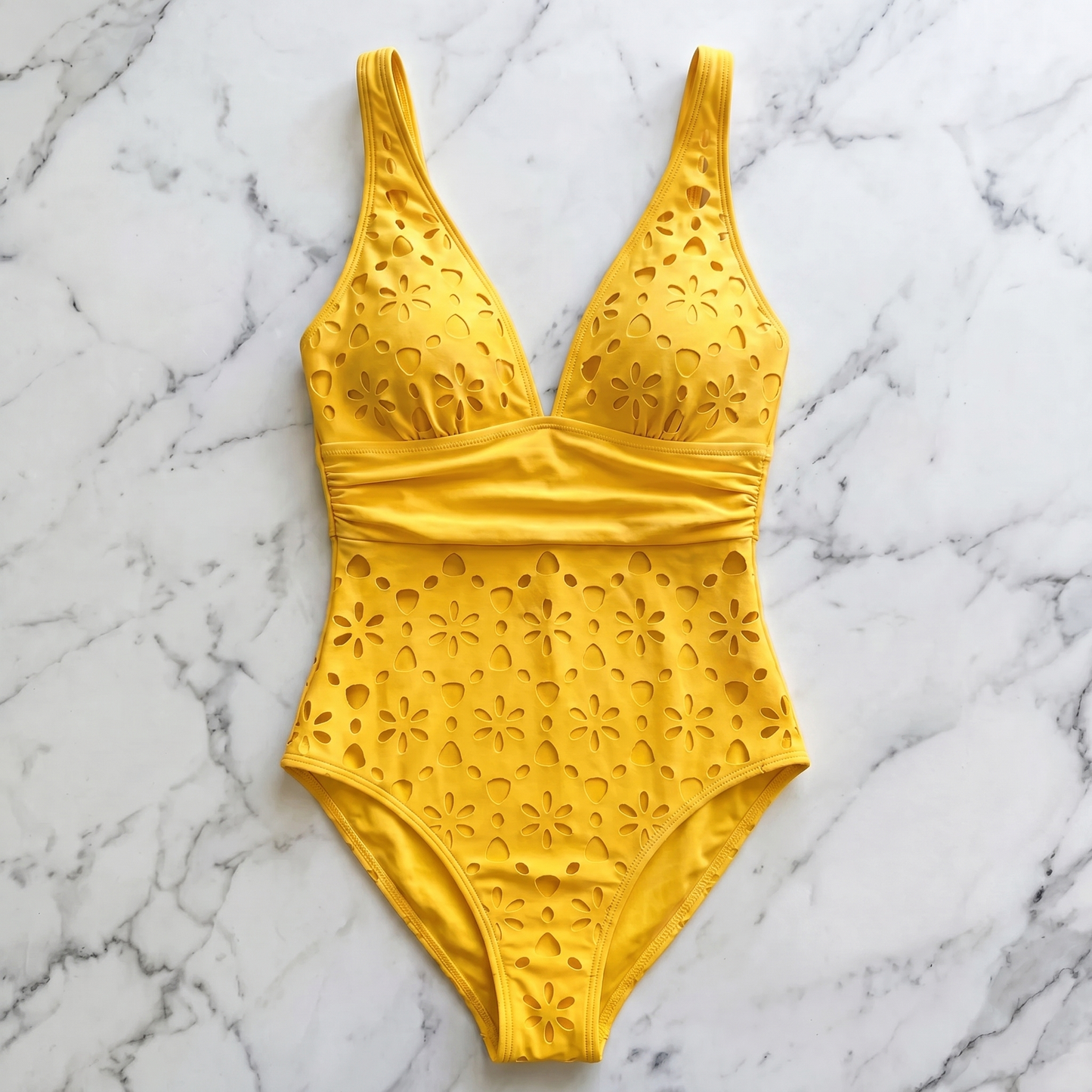 Yellow Bralette One-Piece Swimsuit - image 5