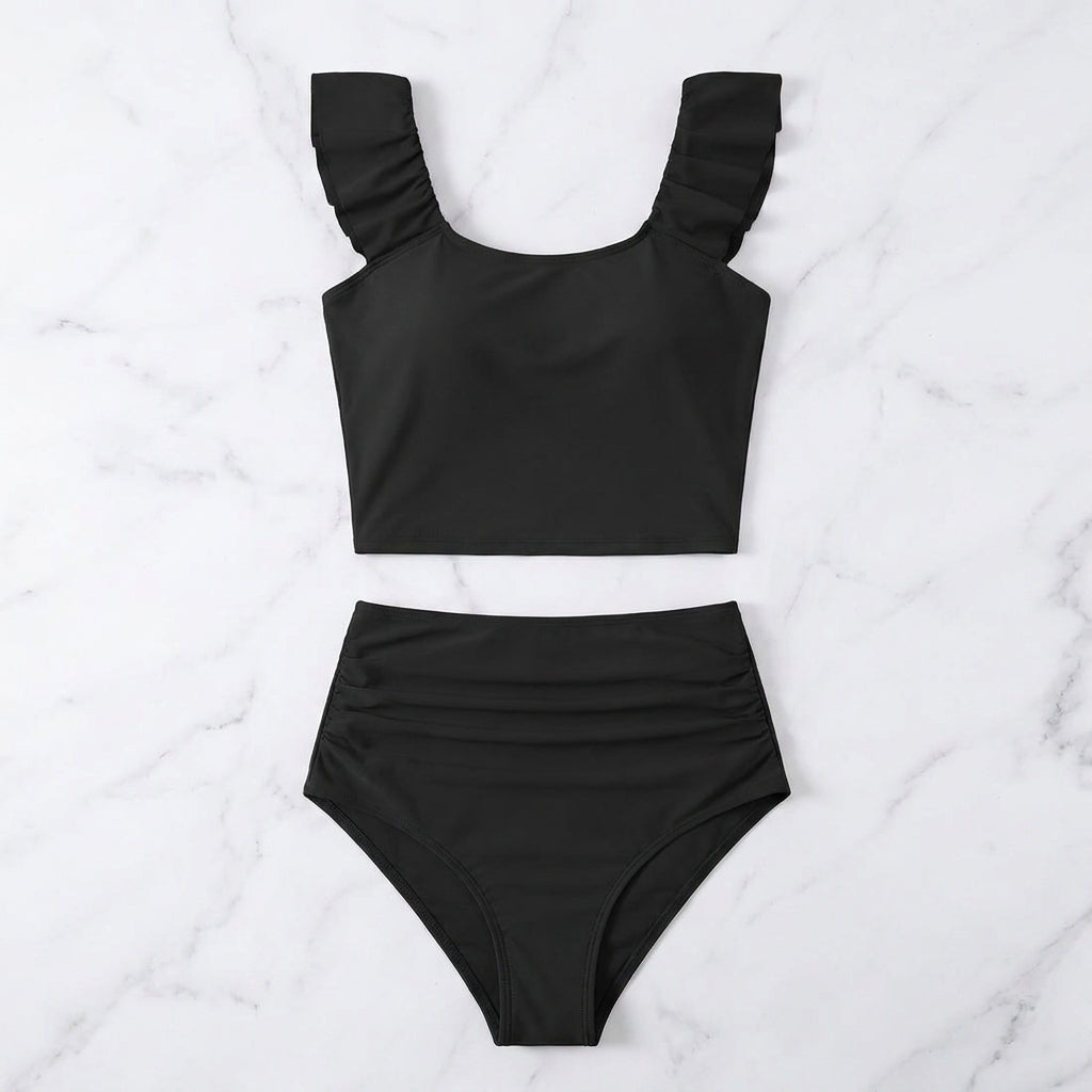 Classic Ruched Tummy Control Tankini Set