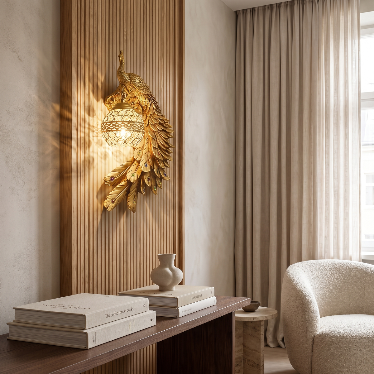 Quiviera European Resin Crystal LED Wall Sconce for Hallway and Stairwell Lighting