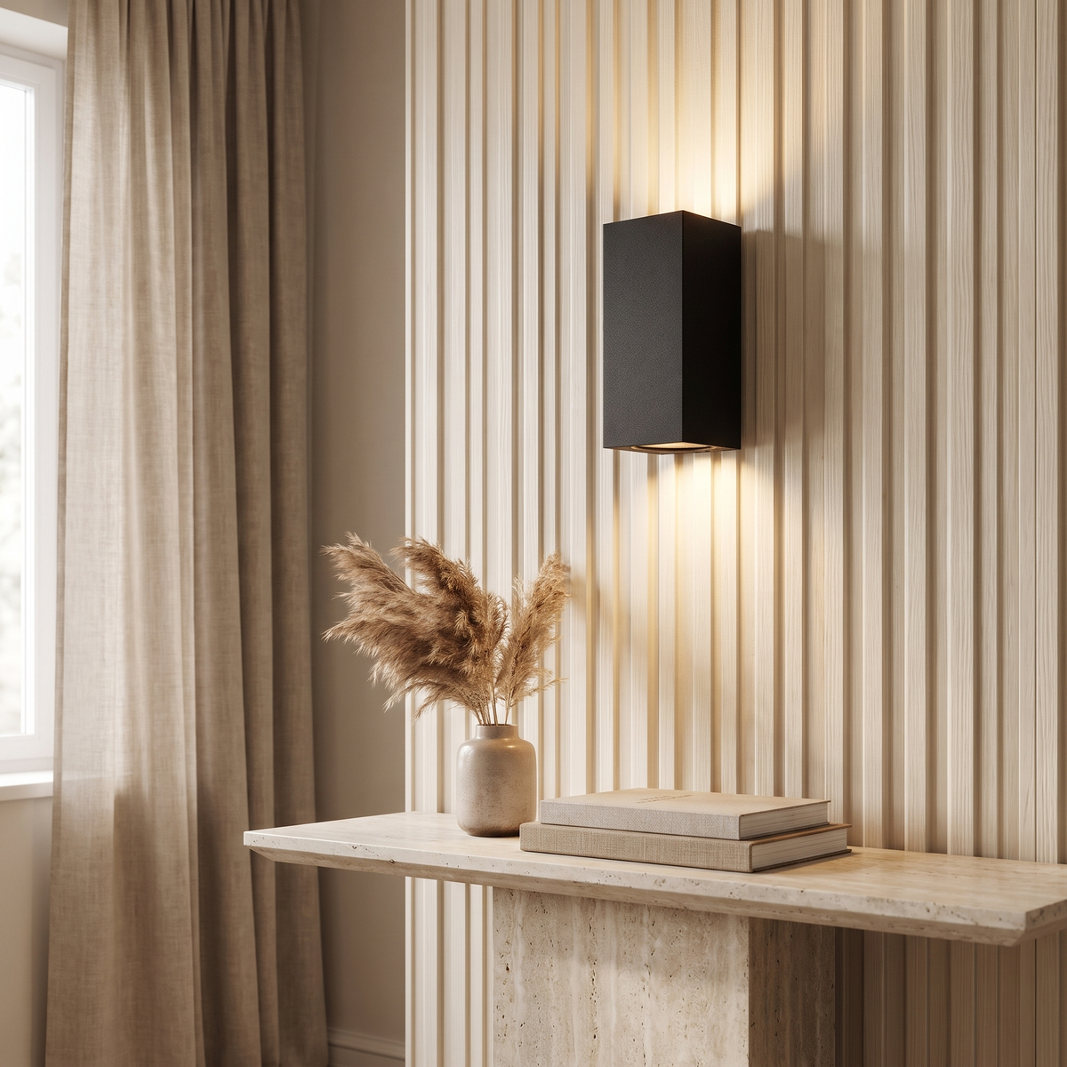 Palladine Minimalist Black Aluminum Cylinder Wall Light Waterproof for Outdoor Patio