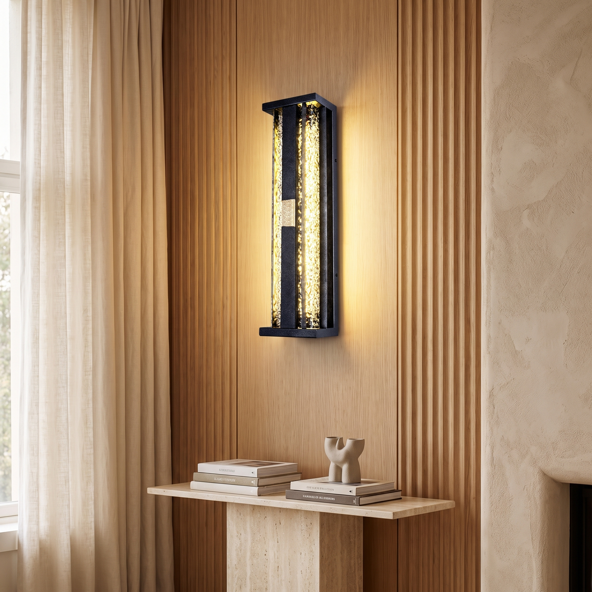 Havilland Luxury Stainless Steel Solar LED Wall Light Motion Sensing for Patio and Garden