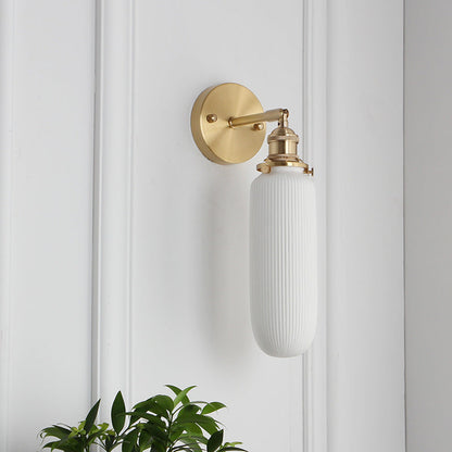 Serandelle Japanese Brass Lucite Wall Sconce for Hallway Ambient Glow