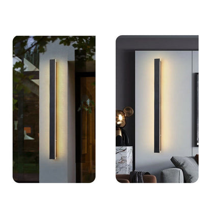 Maelis Retro Black Acrylic Strip LED Wall Sconce Weatherproof for Outdoor Walls