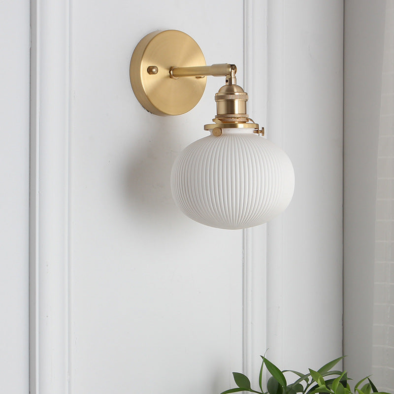 Serandelle Japanese Brass Lucite Wall Sconce for Hallway Ambient Glow