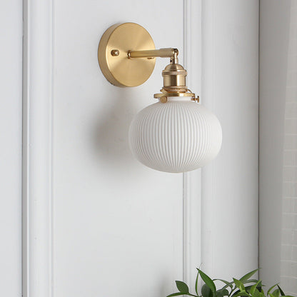 Serandelle Japanese Brass Lucite Wall Sconce for Hallway Ambient Glow