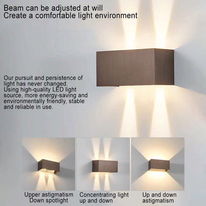 Argentelle Minimalist Aluminum LED Wall Sconce Adjustable Beam for Entryway Reading