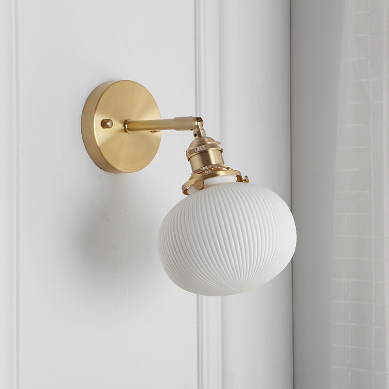 Serandelle Japanese Brass Lucite Wall Sconce for Hallway Ambient Glow