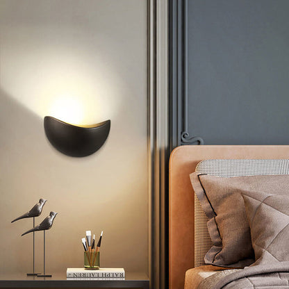 Zorielle Modern Half-Round Aluminum LED Wall Sconce for Living Room Accent