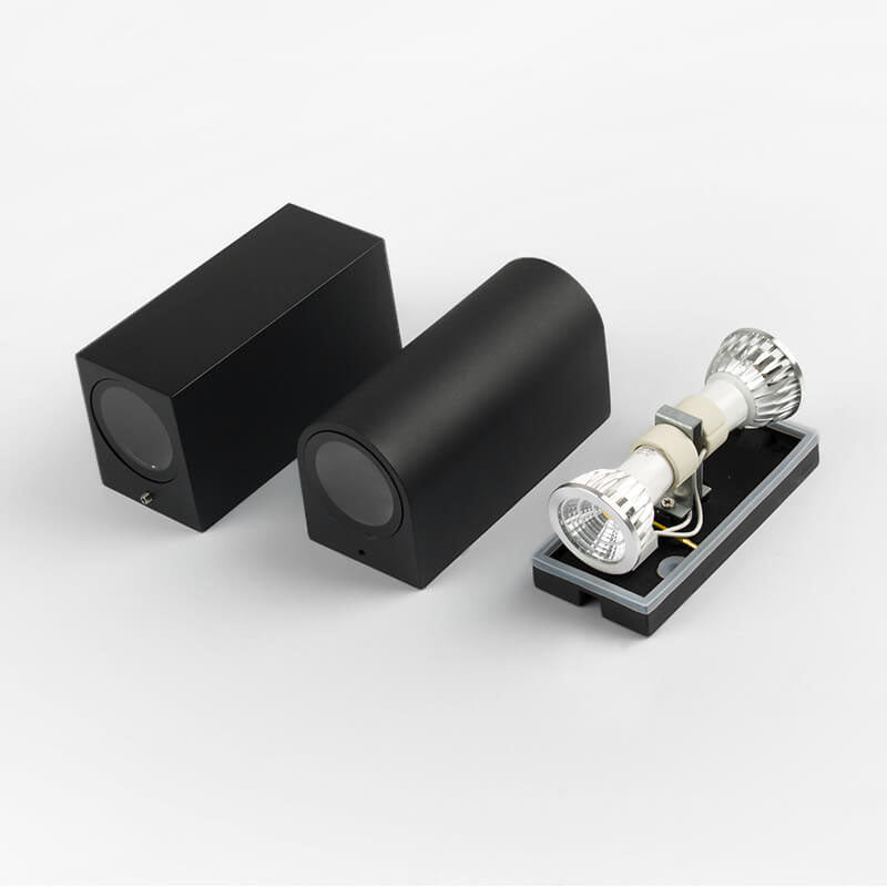 Palladine Minimalist Black Aluminum Cylinder Wall Light Waterproof for Outdoor Patio