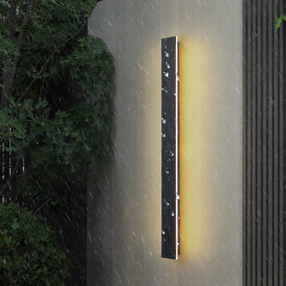Maelis Retro Black Acrylic Strip LED Wall Sconce Weatherproof for Outdoor Walls