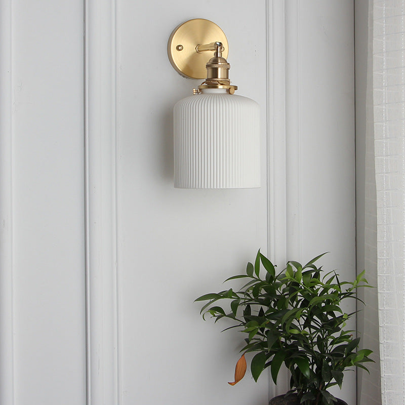Serandelle Japanese Brass Lucite Wall Sconce for Hallway Ambient Glow