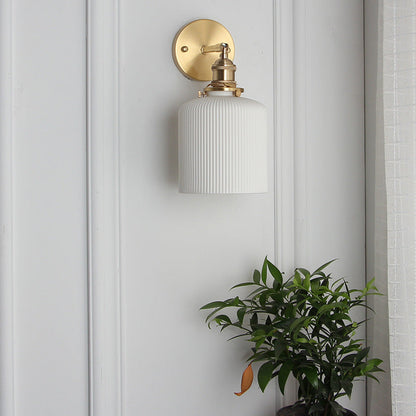 Serandelle Japanese Brass Lucite Wall Sconce for Hallway Ambient Glow