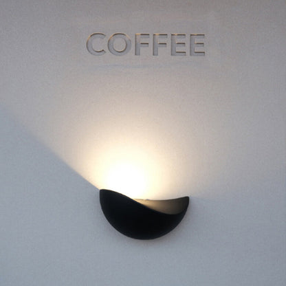 Zorielle Modern Half-Round Aluminum LED Wall Sconce for Living Room Accent