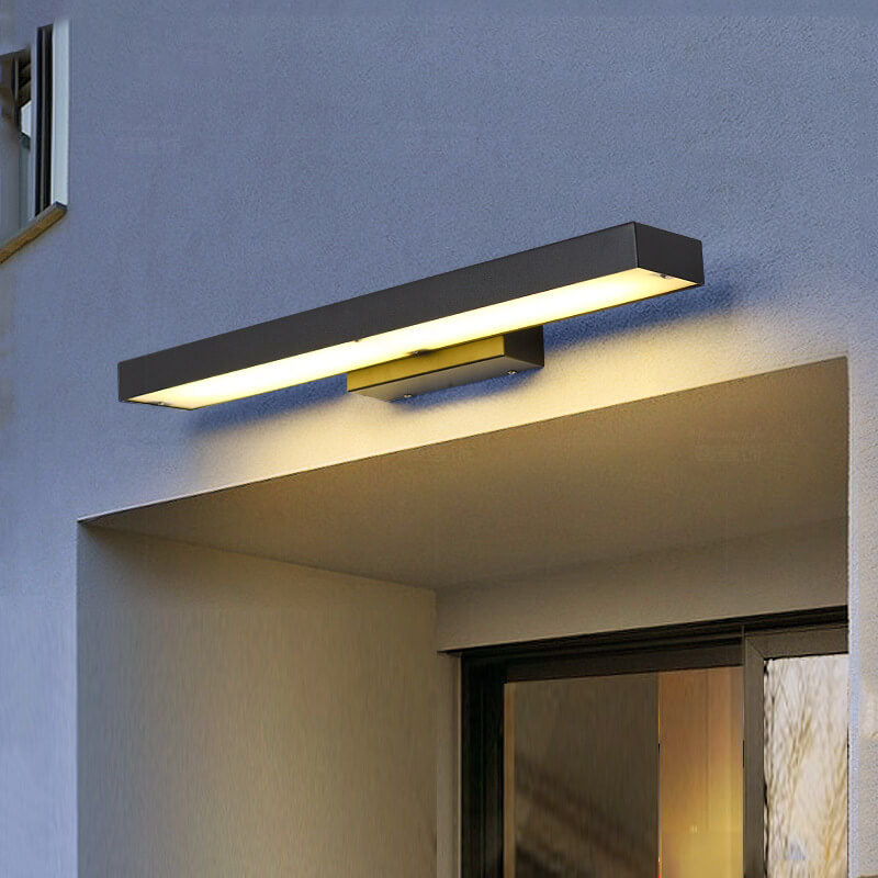 Nyverra Minimalist Stainless Steel LED Wall Light Motion Sensing Outdoor Porch Fixture