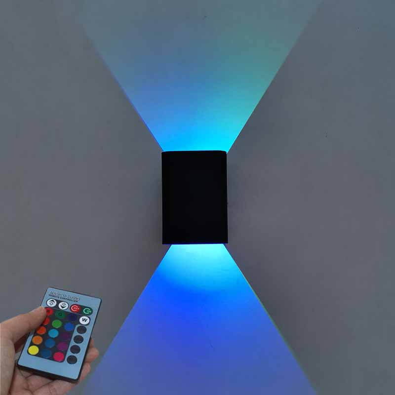 Umbrienne Modern Aluminum LED Wall Sconce with RGB Color-Changing Glow