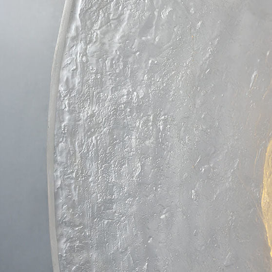 Solveine Minimalist Clear Resin Disc LED Wall Sconce for Hallway Accent Lighting