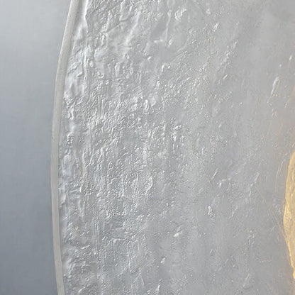 Solveine Minimalist Clear Resin Disc LED Wall Sconce for Hallway Accent Lighting