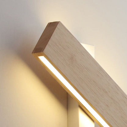 Ravenelle Contemporary Rotatable Solid Wood LED Wall Sconce for Stairwell and Hallway