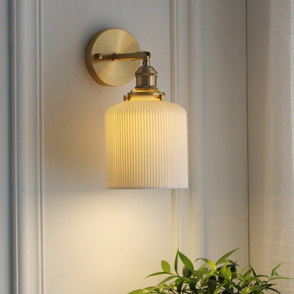 Serandelle Japanese Brass Lucite Wall Sconce for Hallway Ambient Glow
