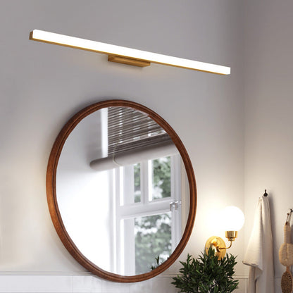 Iridelle Minimalist Wood LED Vanity Strip Light with Dimmable Warm and White Glow