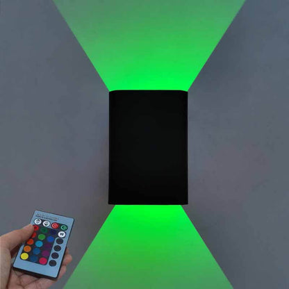 Umbrienne Modern Aluminum LED Wall Sconce with RGB Color-Changing Glow