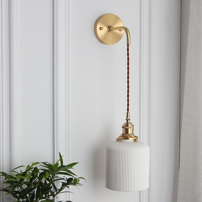 Serandelle Japanese Brass Lucite Wall Sconce for Hallway Ambient Glow