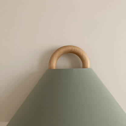 Halcyra Modern Beechwood Fabric Shade Wall Sconce for Hallway and Stairwell Lighting