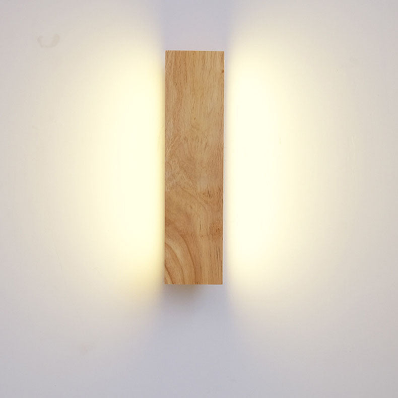 Ravenelle Contemporary Rotatable Solid Wood LED Wall Sconce for Stairwell and Hallway