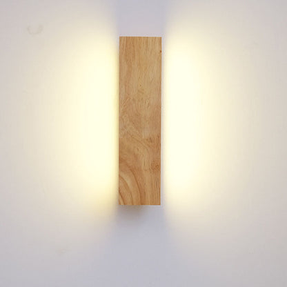 Ravenelle Contemporary Rotatable Solid Wood LED Wall Sconce for Stairwell and Hallway