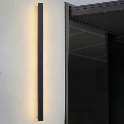 Maelis Retro Black Acrylic Strip LED Wall Sconce Weatherproof for Outdoor Walls