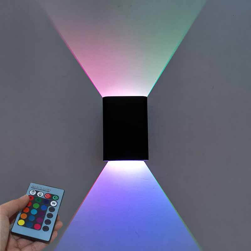 Umbrienne Modern Aluminum LED Wall Sconce with RGB Color-Changing Glow