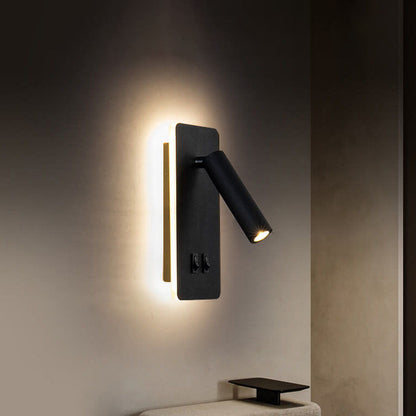 Wrenna Nordic Iron Square LED Wall Sconce Rotatable Spotlight for Bedside Reading