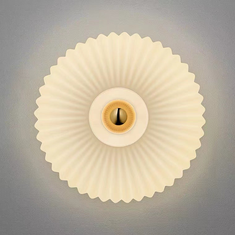 Tourmaline Nordic Vintage Striped Glass Round Wall Sconce for Living Room Accent Lighting