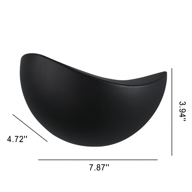 Zorielle Modern Half-Round Aluminum LED Wall Sconce for Living Room Accent