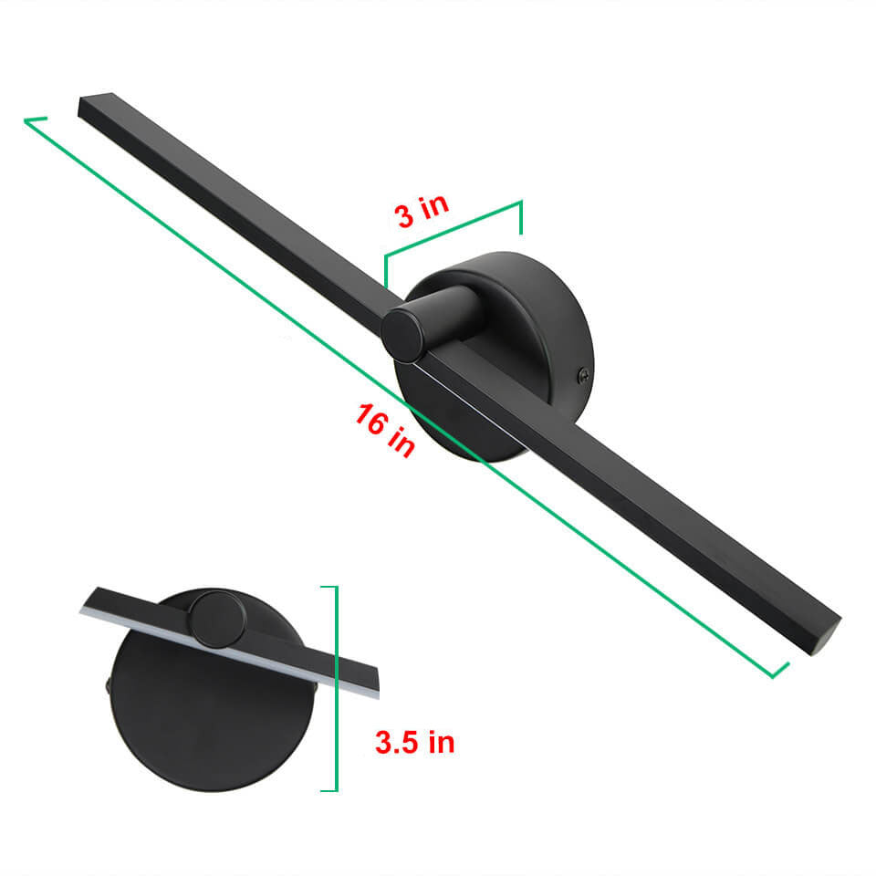 Emberlyn Minimalist Aluminum LED Vanity Bar Light Adjustable White Glow
