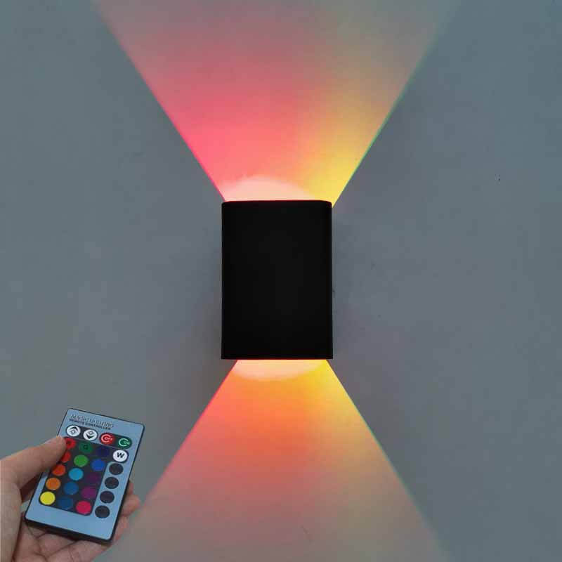 Umbrienne Modern Aluminum LED Wall Sconce with RGB Color-Changing Glow