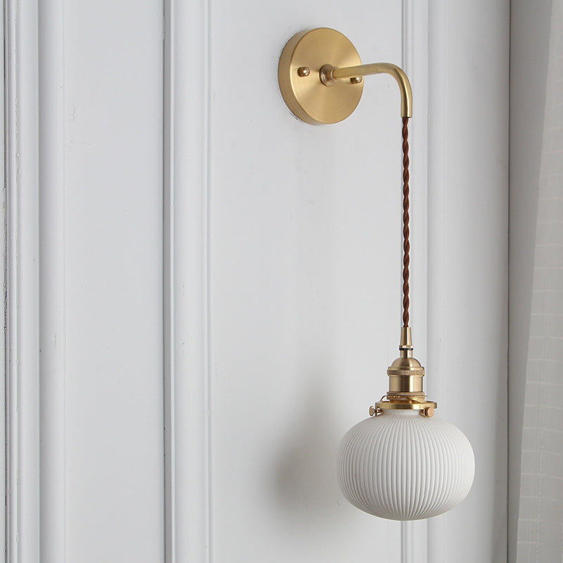 Serandelle Japanese Brass Lucite Wall Sconce for Hallway Ambient Glow