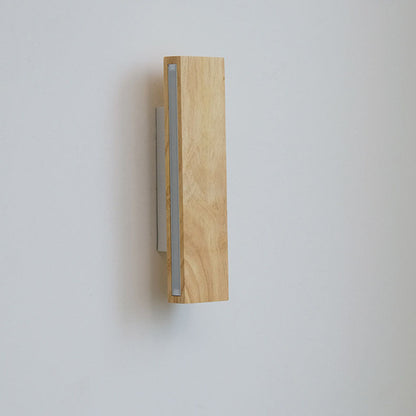 Ravenelle Contemporary Rotatable Solid Wood LED Wall Sconce for Stairwell and Hallway