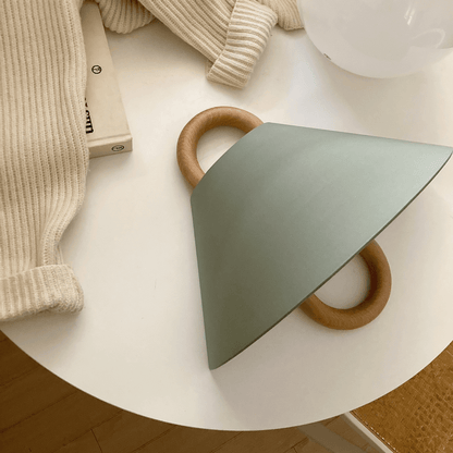 Halcyra Modern Beechwood Fabric Shade Wall Sconce for Hallway and Stairwell Lighting