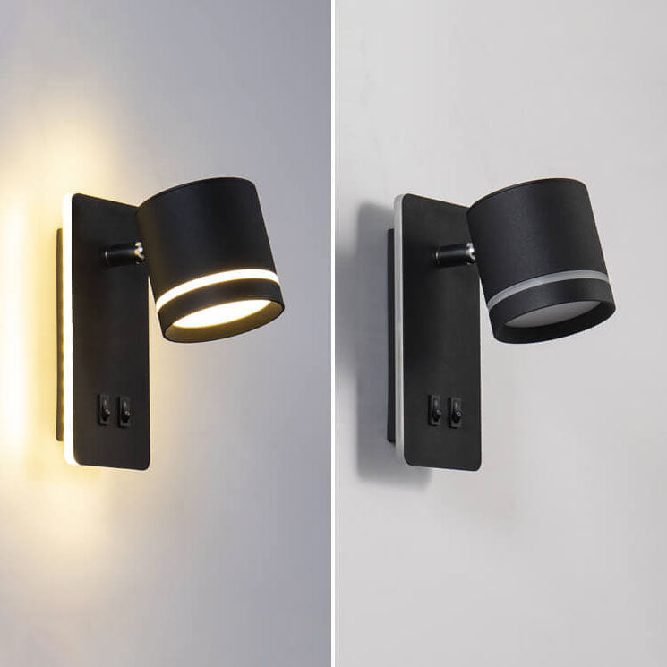 Wrenna Nordic Iron Square LED Wall Sconce Rotatable Spotlight for Bedside Reading