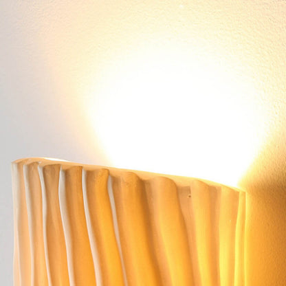 Harloway Contemporary Striped Resin Half-Cylinder Two-Light Wall Sconce for Living Room