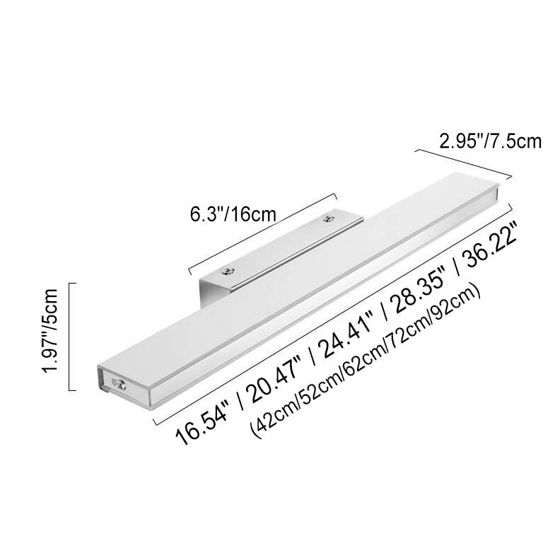 Nivelle Minimalist Stainless Steel Anti-Fog LED Vanity Light for Bathroom Mirror