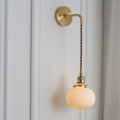 Serandelle Japanese Brass Lucite Wall Sconce for Hallway Ambient Glow