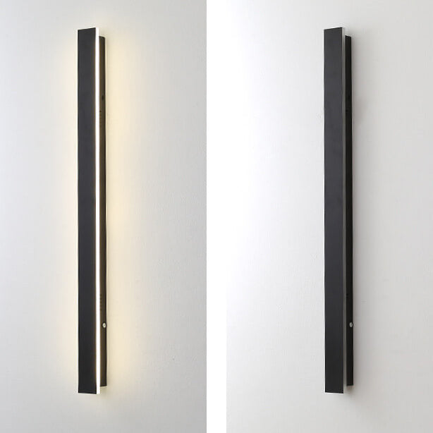 Maelis Retro Black Acrylic Strip LED Wall Sconce Weatherproof for Outdoor Walls