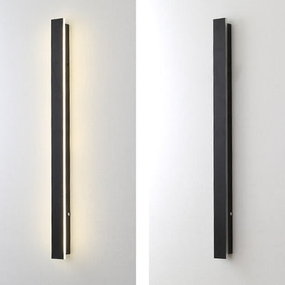 Maelis Retro Black Acrylic Strip LED Wall Sconce Weatherproof for Outdoor Walls