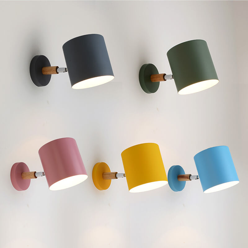 Damascena Nordic Metal Rotatable Cylinder Wall Sconce for Hallway and Stairwell Lighting